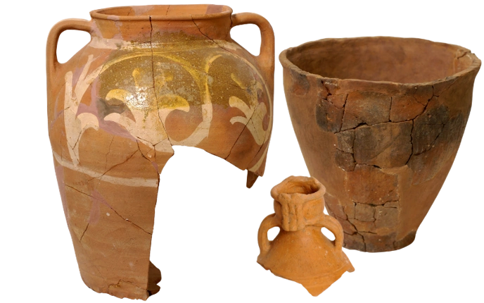 Old ceramic jugs. 